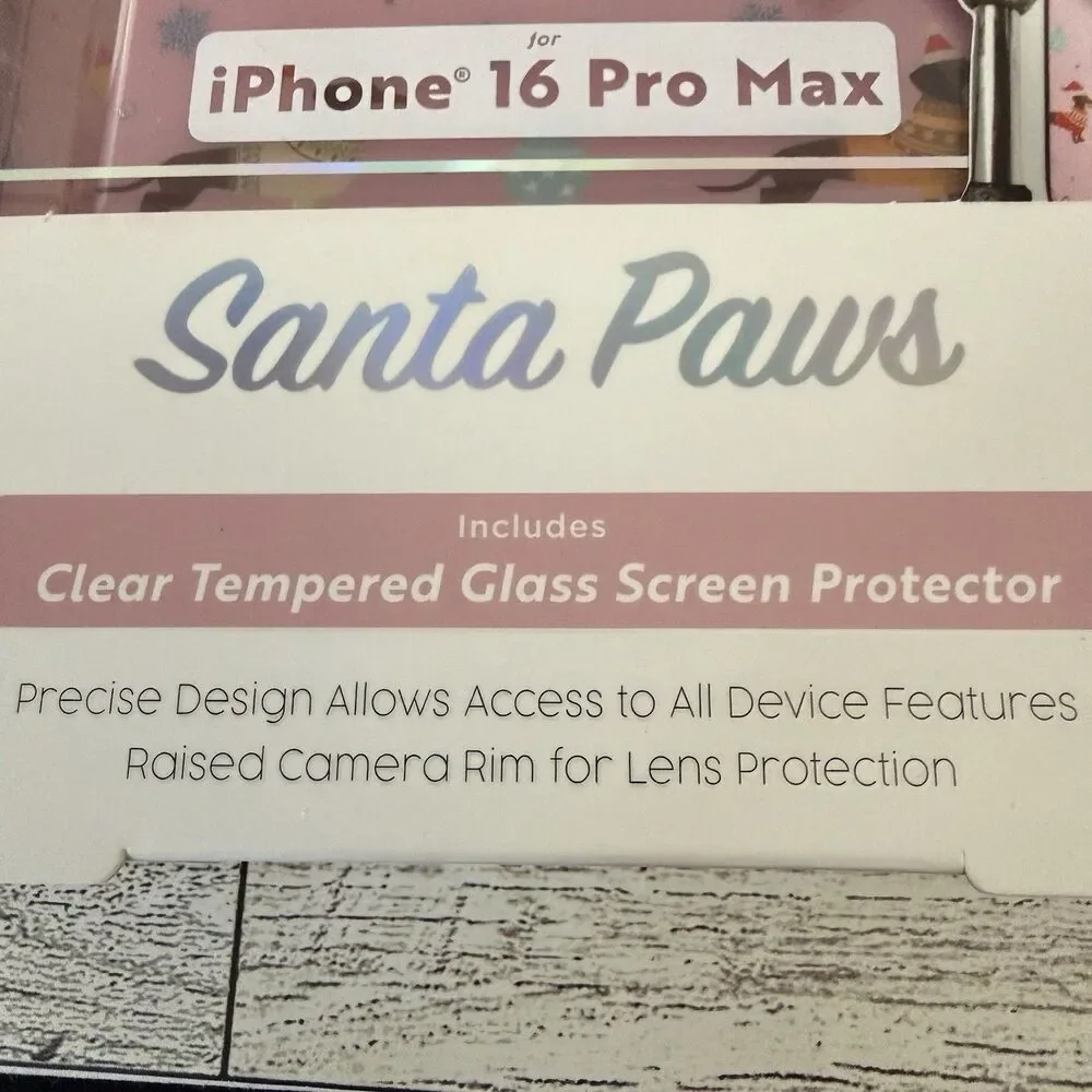 Dachshund iPhone 16 Pro Max Phone Case Christmas Dog MagSafe Santa Paws NEW NIP